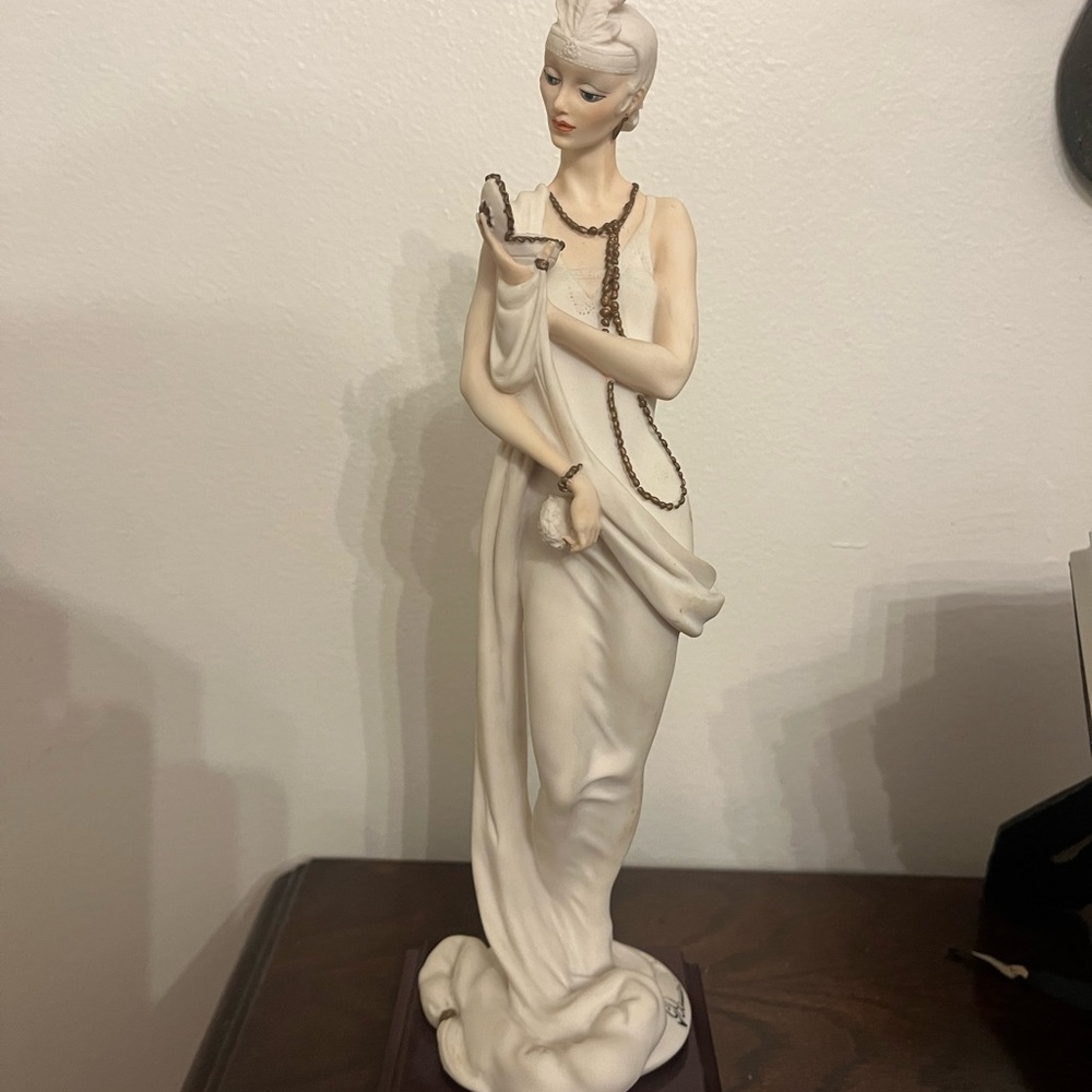 White Porcelain Sculpture Art Deco Style